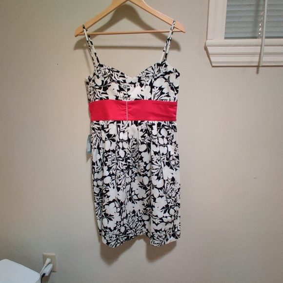 BNWT Knee length black and white floral dress - Picture 3 of 4